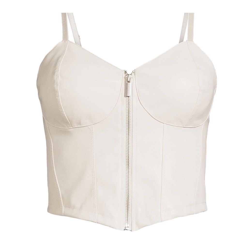 Women's Faux
Leather Zip-Front Top - Picture 5 of 5